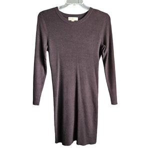Michael Kors Women's Sweater Dress Sz Large Minimalist Quiet Luxury Neutral NWT